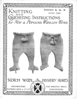vintage 1920 knitting pattern for leggings for baby