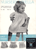 vintage baby dresses knitting pattern from late 1930s
