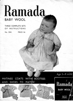 vintage baby knitting pattern for baby matinee jackets with bootees from 1940s