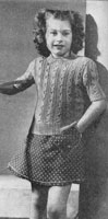 bestway vintage girls jumper knitting pattern 1940s bestway 100