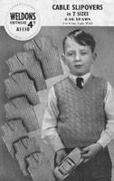 vintage boys slip over tank top sleeveless pullover 1940s jumper knitting pattern weldons a1110