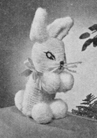 fiuerce bunny knitted toy from 1950s