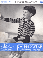 boys cardigans knitting pattern from the 1930 ad 1940s