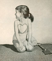 vintage knitting pattern for girls swim suit