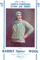 vintage 1920s angora fair isle scarf and jumper set knitting pattern