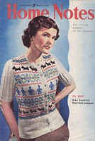 vinage fair isle knitting pattern 1950