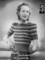 vintage knitting patter for ladies fair isle knitting pattern from 1940s