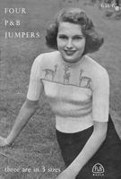 vintage fair isle yoke pattern for ladies jumper 1950s
