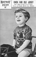 vintage baby fair isle jumper knitting pattern 1940s bestway 2039