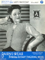 vintage ladies knitting patterns for waistcoat