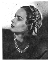 vinage ladies crochet hat pattern from 1945