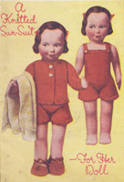 vintage twin dolls knitting pattern for complete out fir from 1941