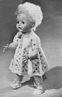 vintage doll dress knitting pattern for 14 inch doll