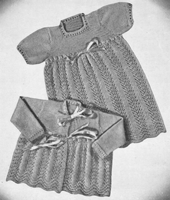 babette dress set knitting pattern 1940s