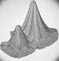 vintage baby shawl Babette 1940s