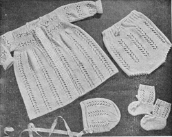 baby matinees set knitting pattern 1940s