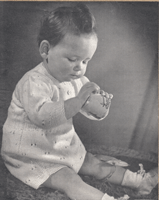 vintage baby romper knitting pattern 1940s