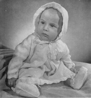 baby dress set knitting p attern 1940s