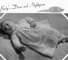 baby night dress knitting pattern 1940s