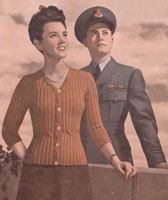 vintage 1940s cardigan with smocking