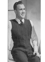 mens slip over knitting pattern 1940s