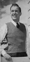 mens slipover 1940s knitting pattern
