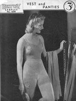 vintage ladies underwear knitting pattern 1940s