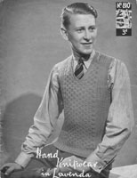 vintage mans sleeveless jumper 1930s