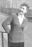 vintage fuller figure cardigan 1940s knitting pattern