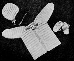 matinee set knitting pattern 1940s