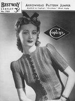 vintage ladies cardigan pattern 1930