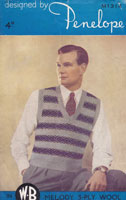 vintage mans vintage fair isle knitting pattern 1940s