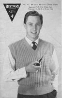 vintage 1940s mens jumper vintage knitting pattern