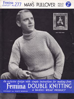 vintage mans jumper knitting pattern 1930