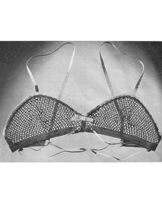 vintage crochet bra knitting pattern from 1945 to fit 33-35 inch bust