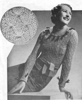 vintage ladies jumper knitting pattern from 1936 to fit 34 inch bust