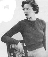 vintage ladies quick knitted jumper from 1936 to fir bust 36 inches