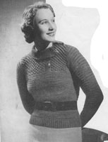 vintage ladies knitting pattern from 1936 to fit 34 inch bust in thicker wool