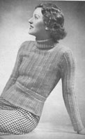 vintage ladies knitting pattern from 1936 to fit 34 inch bust