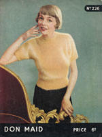 Great vintage ladies angora jumper knitting pattern. To fit 32-33and 34-35 inch bust