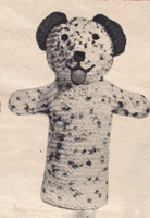 glove puppet knitting patern for a dog