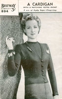 vintage cardigan knitting pattern for lady