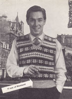 vintage mens fair isle tank top slipoever 1940s knitting patterns