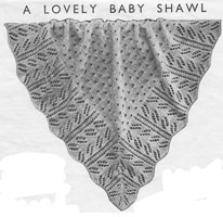 vintage baby knitting pattern for shawl 1920