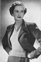 vintage knitting pattern for ladies slip over 1940s