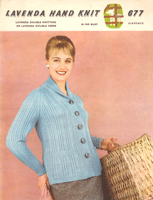 Great vintage ladies shawl collar jacket knitting pattern