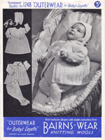 vintage bairnswear1248 matinee pram set vintage knitting 1940s