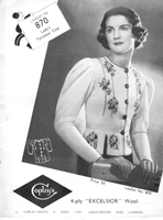 vintage ladies tyrolean coat knitting pattern 1930s