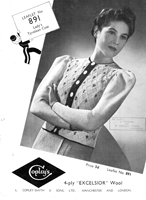 ladies vintage knitting pattern from 1930s tyrolean jacket