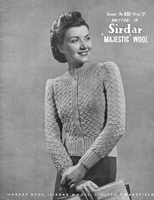 vintage sirdar 1930s knitting pattern 